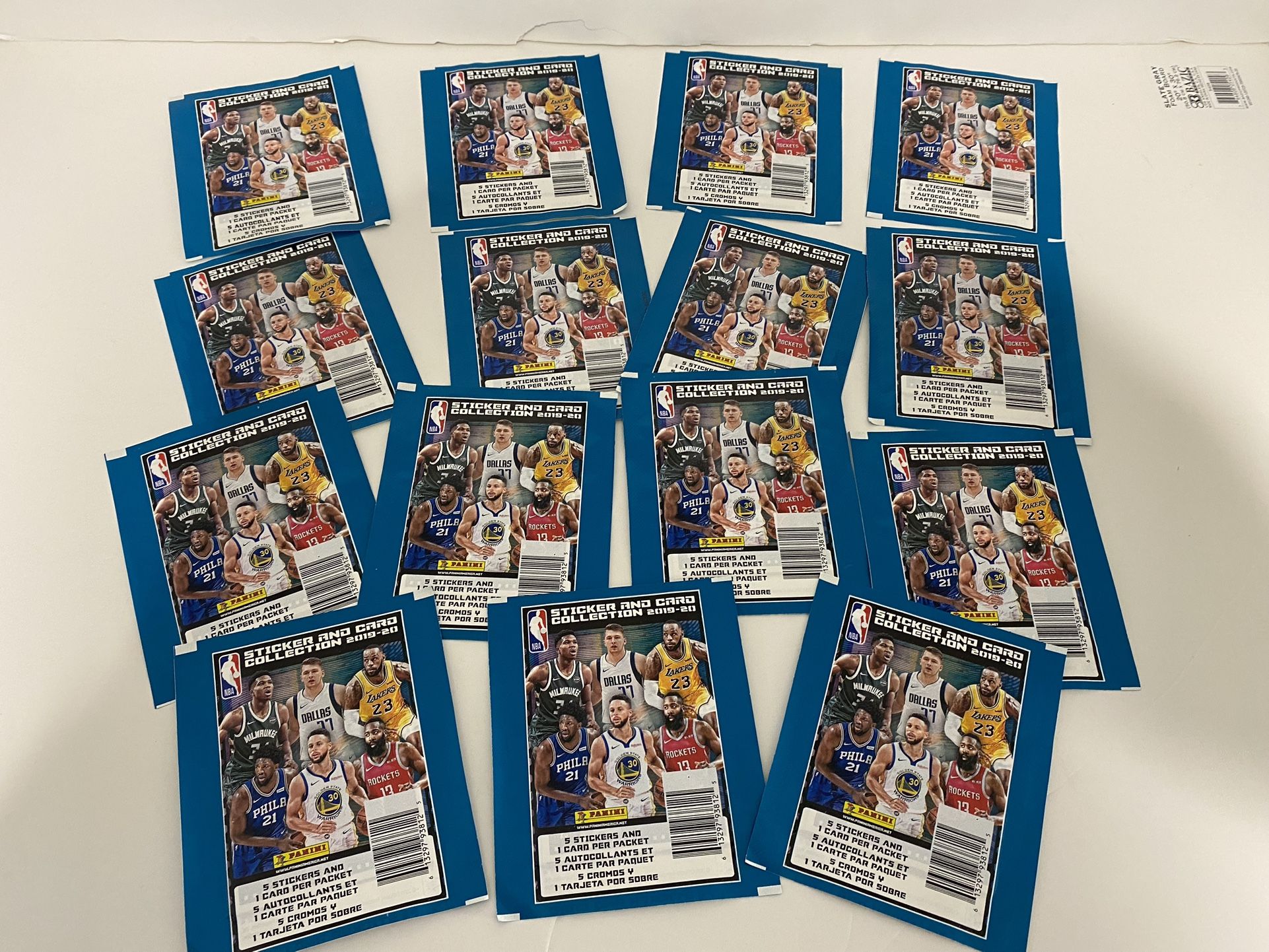 lot of 15 Panini 2019-20 Sticker & Card Collection 5 Stickers 1 Card Each Sealed