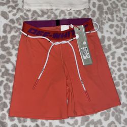 Off-White Shorts With Bold Color And Logo 