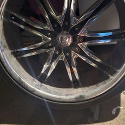  06/18/2024 [4]22in Chrome Rims With Black Inserts