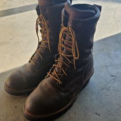 Men's Red Wing Soft Toe Logger Boots Size 9.5
