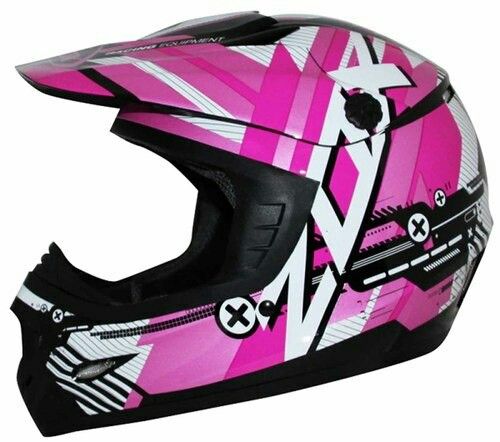 Dirt Bike, motocross helmets, pink black DOT ECE approved, lightweight,