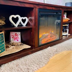 TV stand with a fireplace 