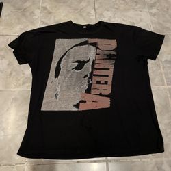 PANTERA Band Tee T-Shirt Big Face Distressed Y2K 2014 SZ XL