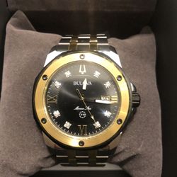 Bulova Watch Silver & Gold Tone Brand New