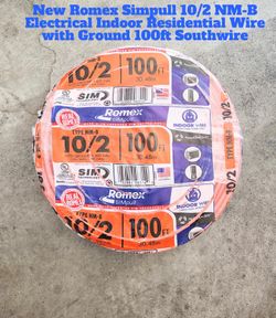 New 100ft Southwire Romex Simpull 10/2 Residential Commercial Electrical Wire Tools
