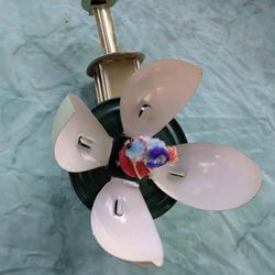 Easter Egg Tin Litho Metal Push Spinning Toy Spins Open to Reveal Chick/Bird.