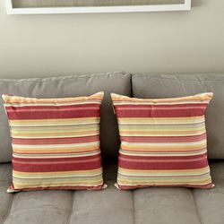 Pair of Pottery Barn Newport Indoor/Outdoor Pillows
