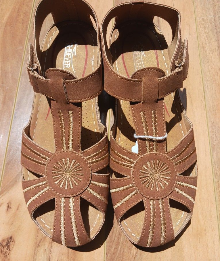 Shibever Womens Wedge Sandals Summer Bohemian Style Closed Toe Sandals