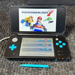 Nintendo 2DS XL Blue Black Handheld Console with Charger & Stylus
