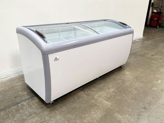 NSF 72 inchs Curved Lid Chest Glass Freezer XS-560YXL
