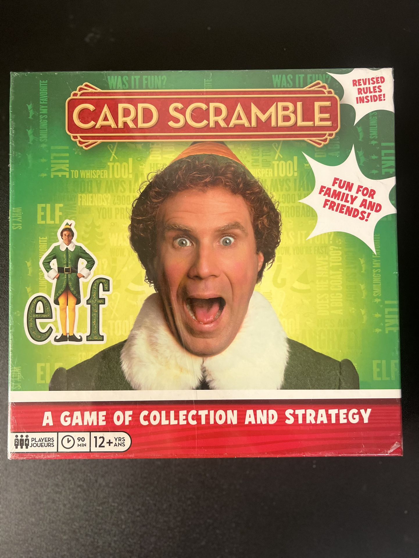 Christmas Elf Card Scramble Board Game of collection and strategy Buddy New