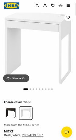 IKEA MICKE Desk White 28 3/4x19 5/8"