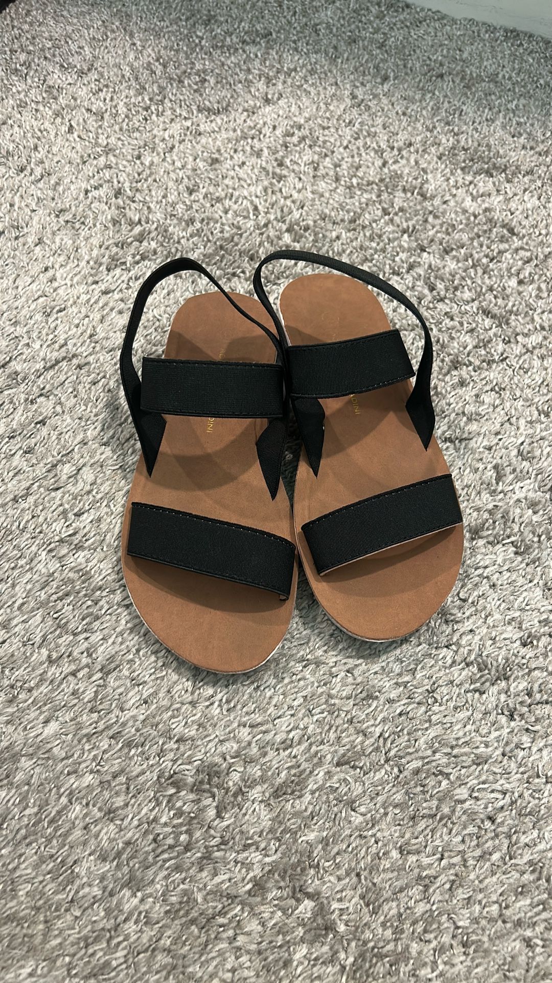 Girls Black Sandals Size 3
