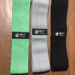 Hip Booty Bands Fabric Resistance Bands for Yoga Home Workout (Set of 3)