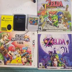 Nintendo 3ds Games And Memory Cart