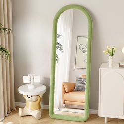 Arched Full Length Mirror, Floor Mirror with Stand, Arched Wall Mirror Full Length, Large Standing Mirror Full Length, Wall-Mounted Mirror for Bedroom