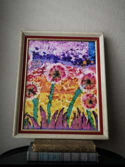 Original Abstract Floral Painting
