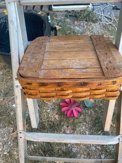 Vintage woven bread box