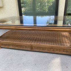 Rattan & Bamboo Coffee Table