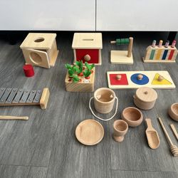 MOVING ! Montessori Wooden Learning Toys, And NEW Sensory Bin Toys
