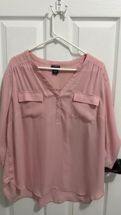 torrid Blush Pink V-Neck Utility Blouse size 2