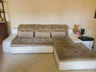 Beige sofa bed