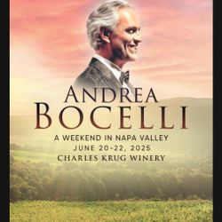 Andrea Bocelli A Weekend In Napa