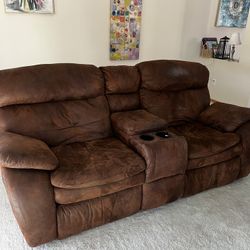 Brown Love Seat 