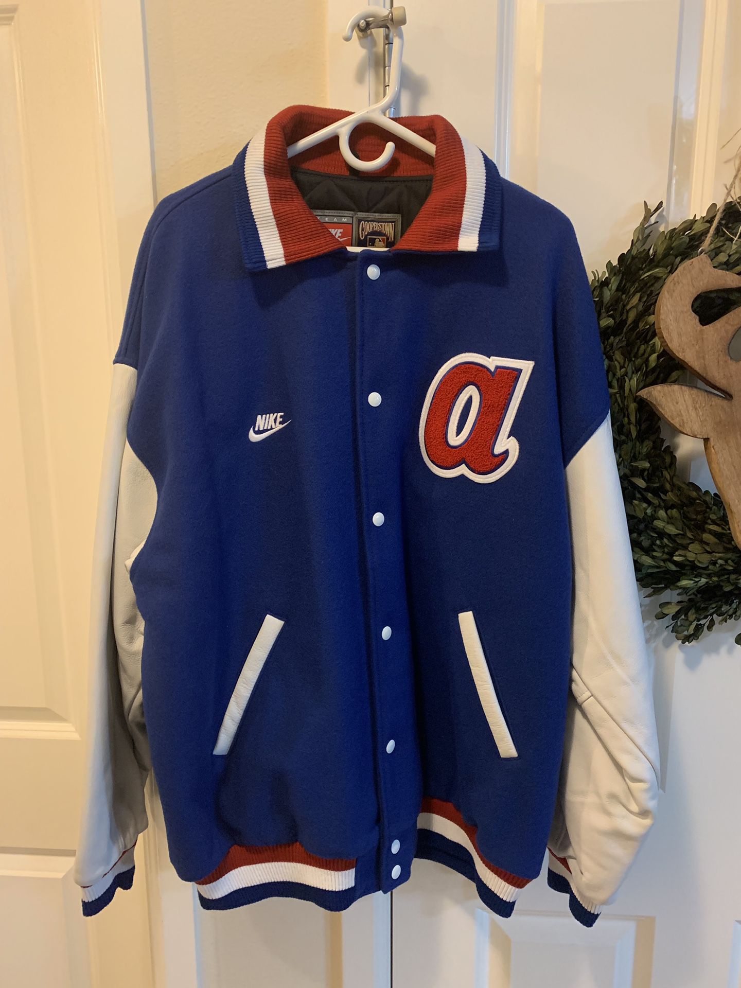 Brand New Nike Cooperstown Braves Leather Jacket