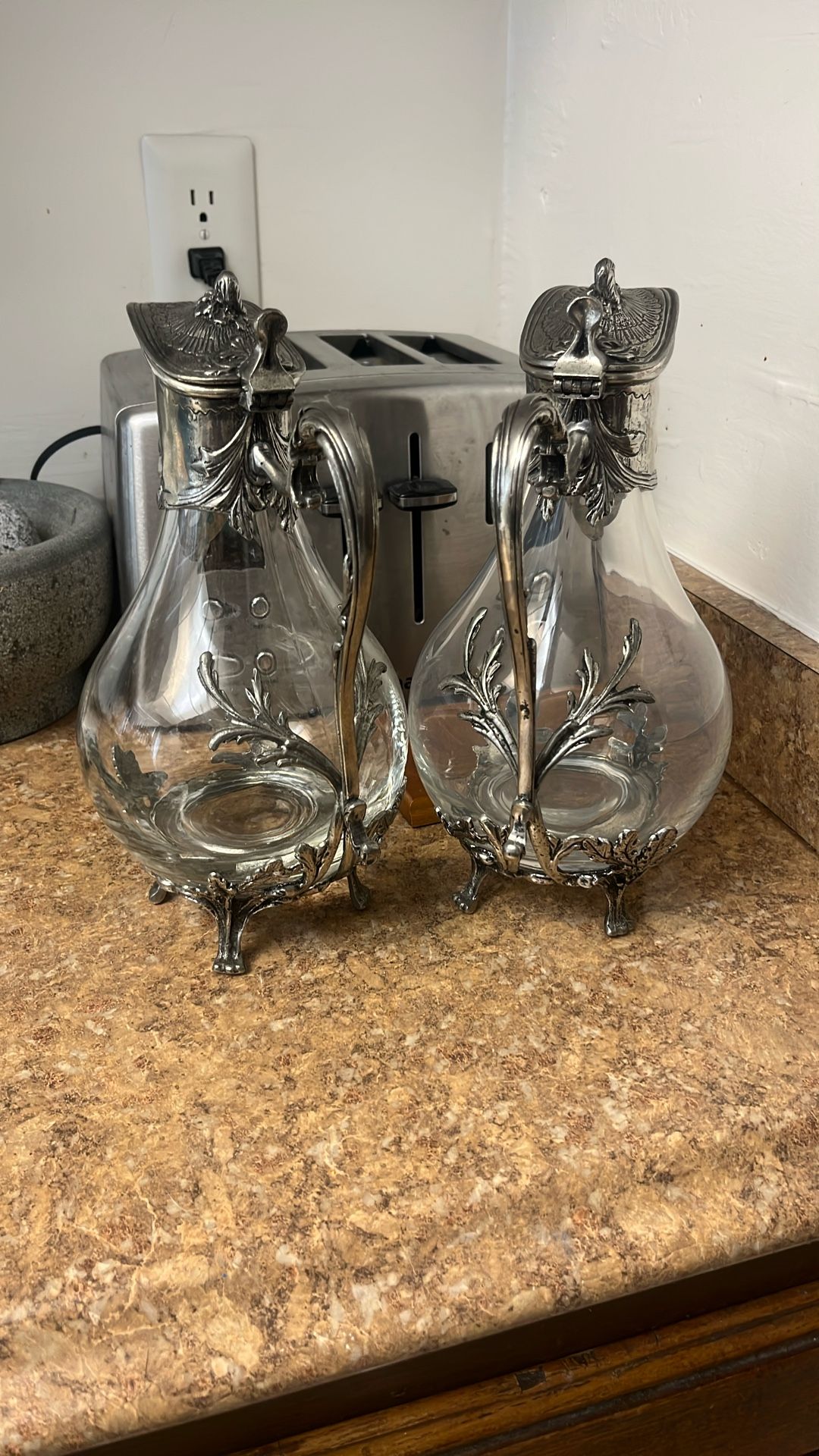 Pewter Decanters