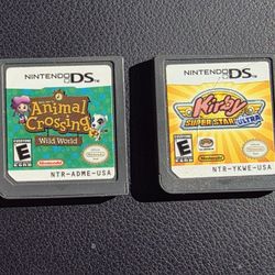 Nintendo DS Game Cartridges: Kirby Super Star Ultra & Animal Crossing Wild World