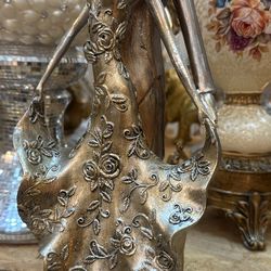 Metallic Dancing Couple Statue