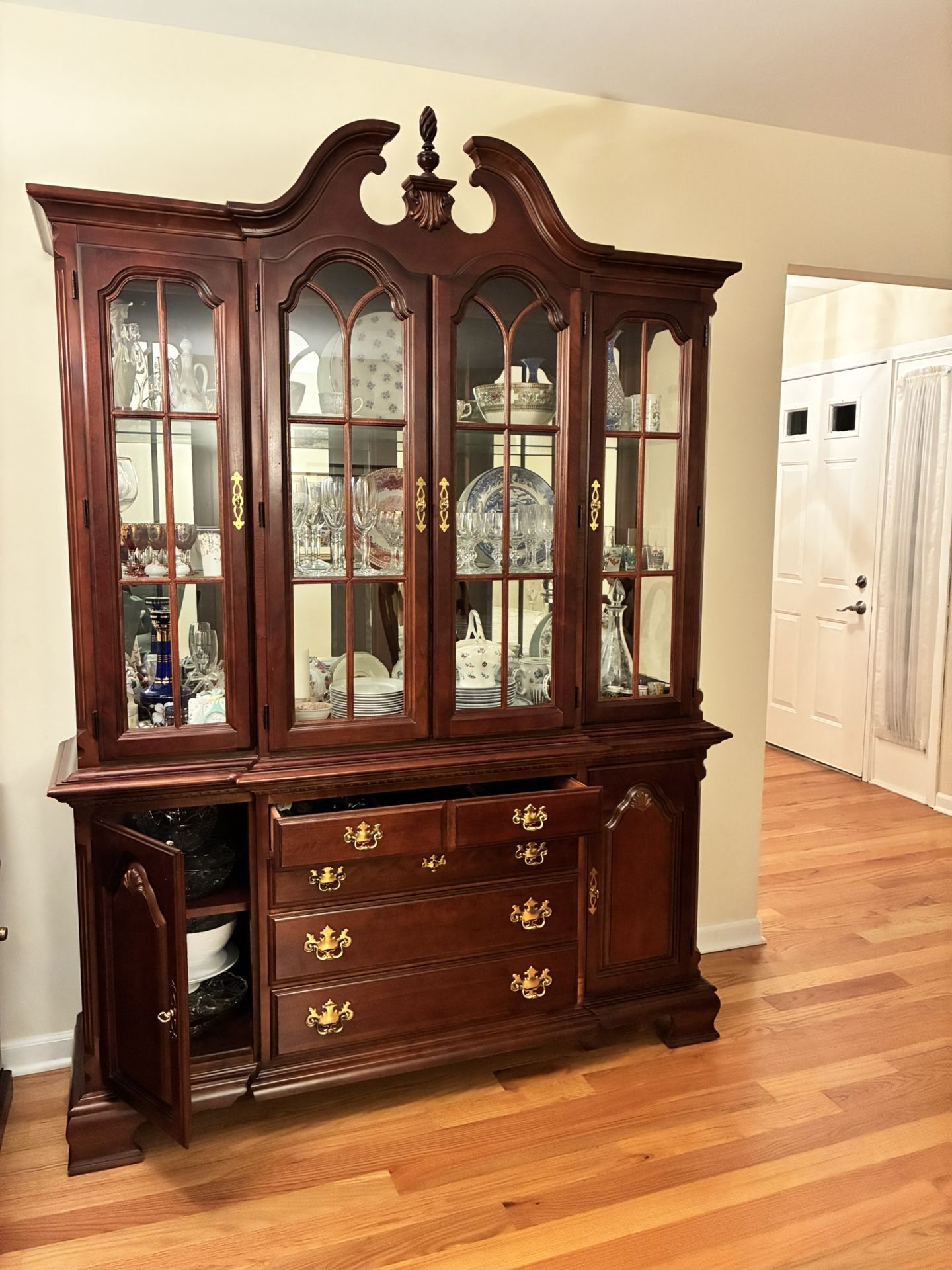 $100 Cherry Wood Hutch / Buffet