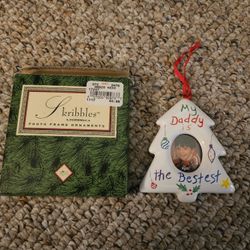 Russ Skribbles I Love My Mommy And My Daddy Is The Bestest Photo Frame Christmas Ornaments