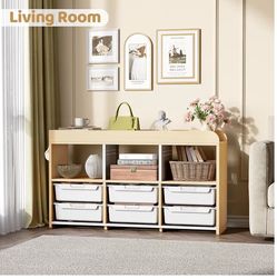 Plastic Storage Bins Wooden Storage Containers, Cube Toy Storage