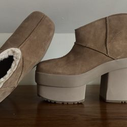 UGG Women’s Platform Heel Ankle Boots 