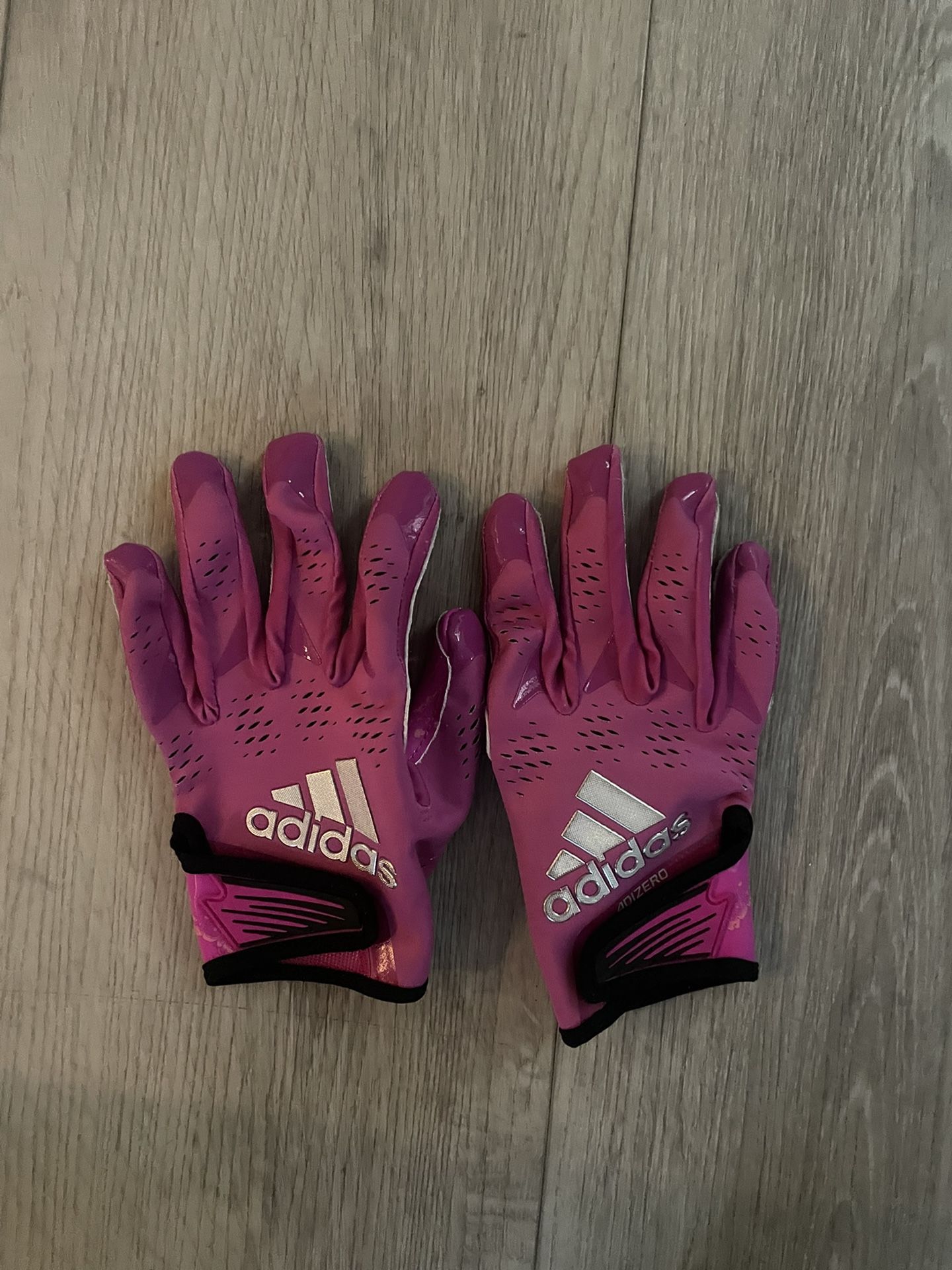 Adult Medium Pink Adidas Football Gloves