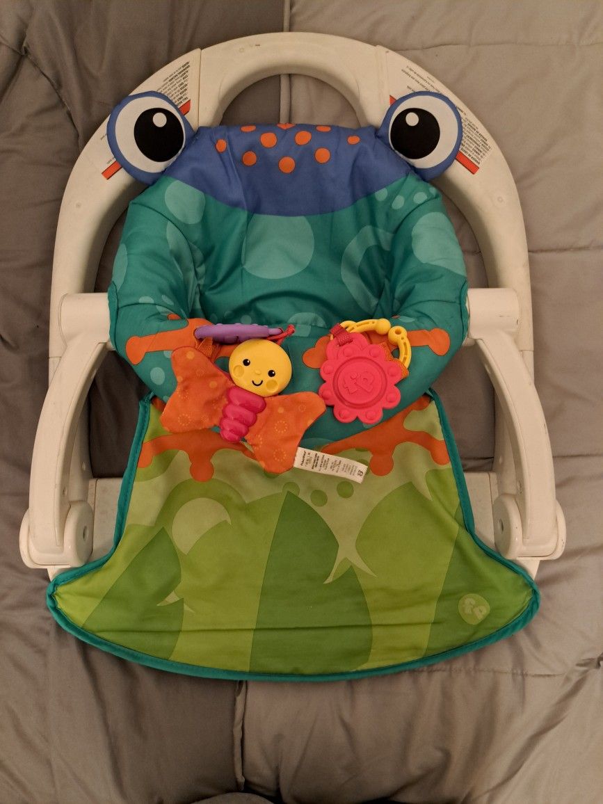 Frog Baby Chair with 2 Toys Attached