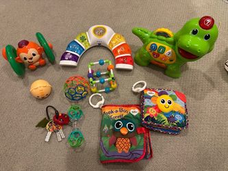 Lot of baby toys