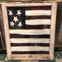 hand painted old window