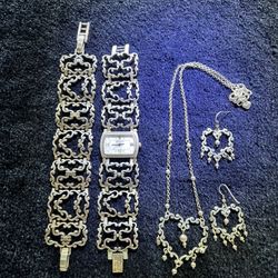 Brighton Silver Matching Jewelry Set 