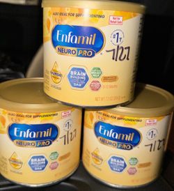 3 enfamil cans