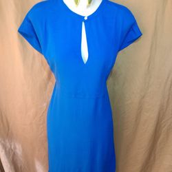 J.CREW Royal Blue Shift Dress Size M With Pockets