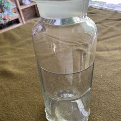 Vintage Drug Store Apothecary Jar Clear Glass No lid  