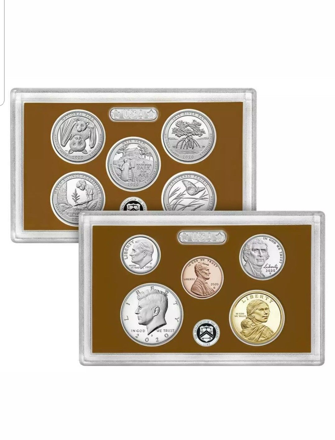 2020 S US Mint 11 Coin Proof Set w/ W nickel & AB QUARTERS w/Box/COA 20RG
