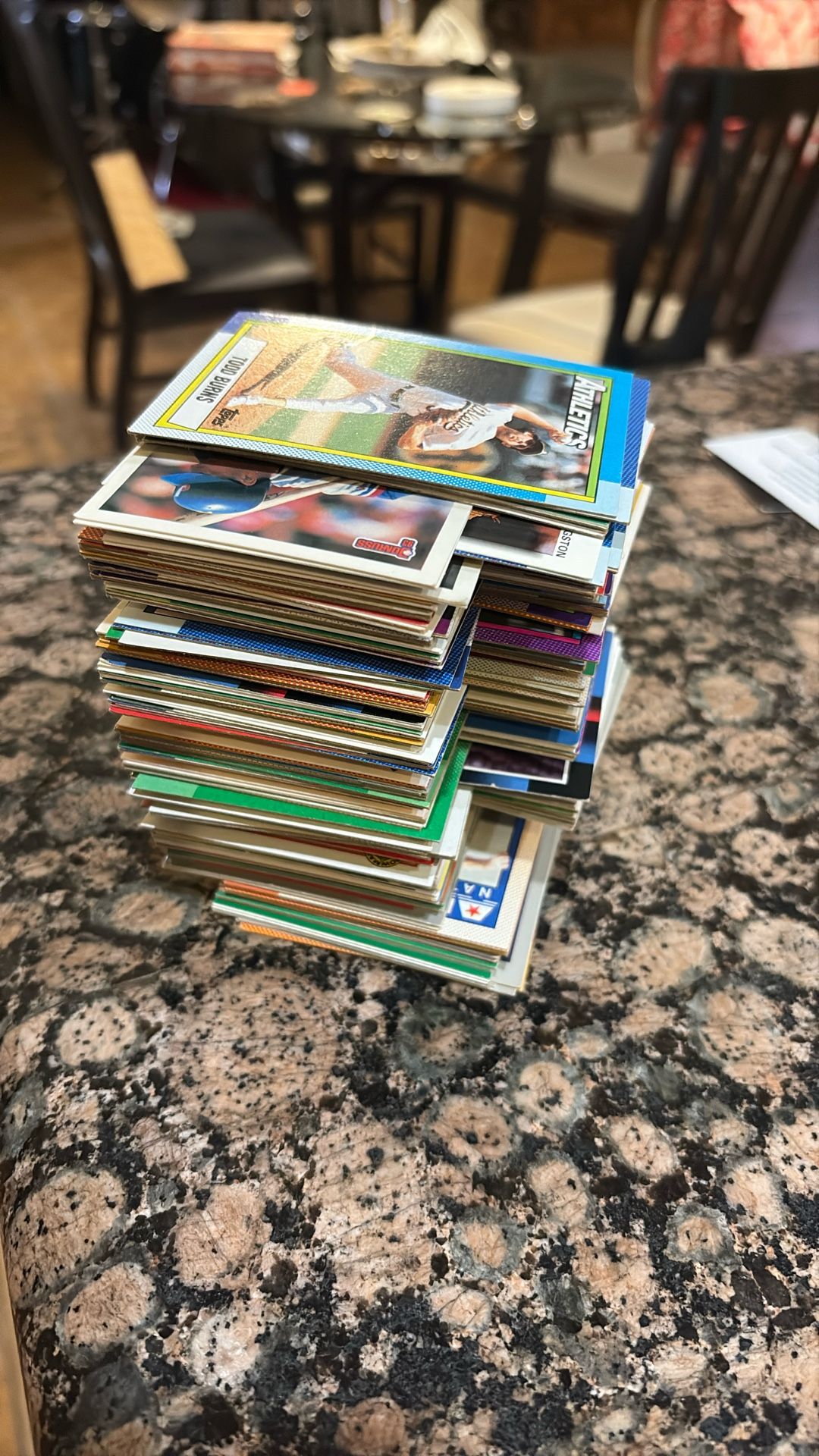 Stack Of Old Baseball Cards Miscellaneous
