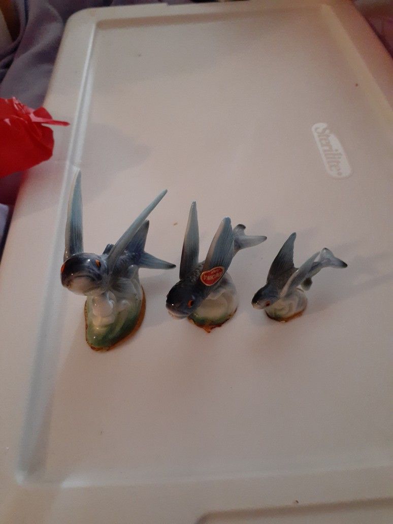 VTG Rare 3 Flying Blue Fish SHIPS NOW
