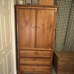 Solid Wood Cottage Core Armoire Dresser