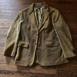 Polo Ralph Lauren Mens XL Tan Corduroy Sport Coat Blazer Jacket