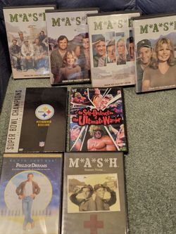 DVD Lot – MASH Seasons, Field of Dreams, WWE, Steelers